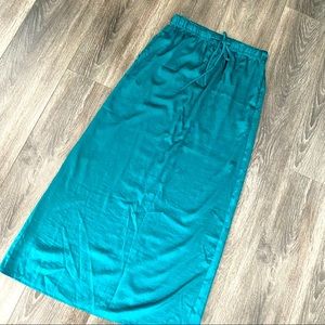 Dark green maxi skirt